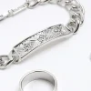 Silver colour chain bracelet gift box