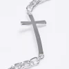 Silver colour cross bracelet