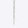 Silver colour oval chain link necklace