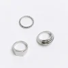 Silver colour ring multipack