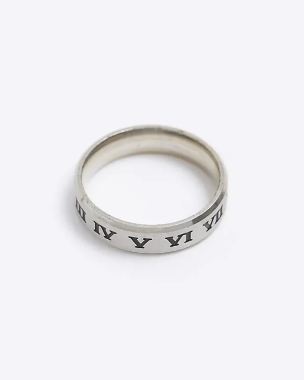 Silver colour stainless steel roman ring