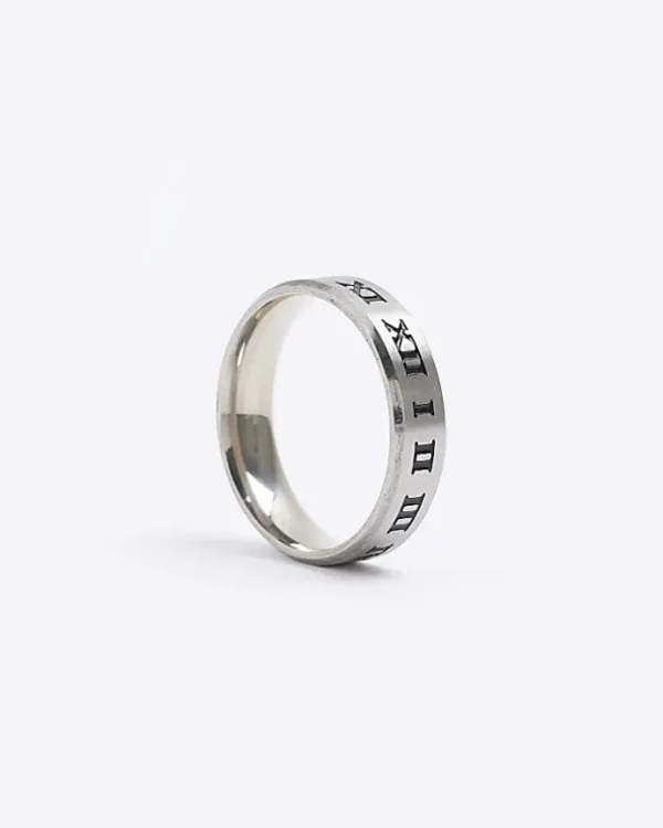 Silver colour stainless steel roman ring