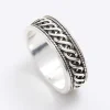 Silver colour twist ring