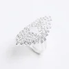 Silver Crystal Large Ring