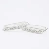 Silver Diamante Hoop Earrings