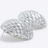 Silver diamante stud earrings