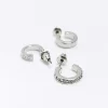 Silver hoop earrings multipack