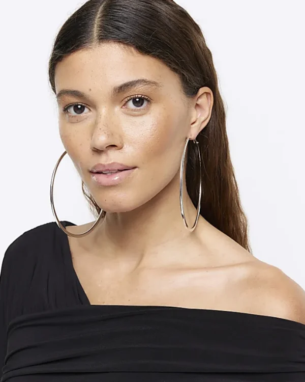 Silver Large Hoop Earrings