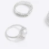 Silver Pearl Ring Multipack