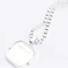 Silver plated square necklace