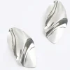 Silver Sculpted Earrings