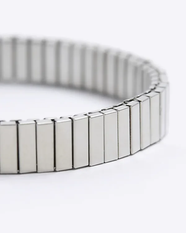 Silver steel watch strap bracelet