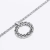 Silver Twist Ring Pendant Necklace