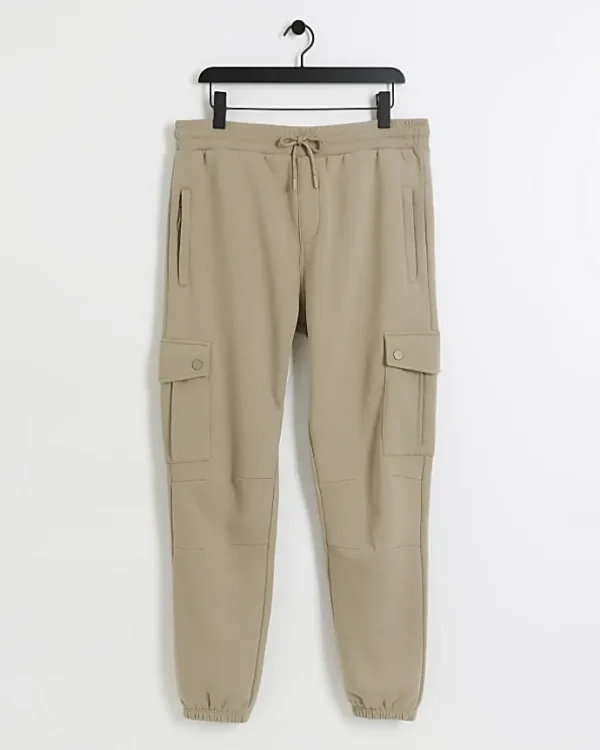 Stone regular fit cargo joggers