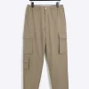 Stone slim fit smart techy cargo trousers