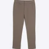 Stone slim fit twill pull on smart joggers