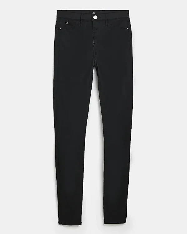 Tall black mid rise super skinny jeggings