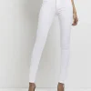 Tall white molly mid rise super skinny jeans