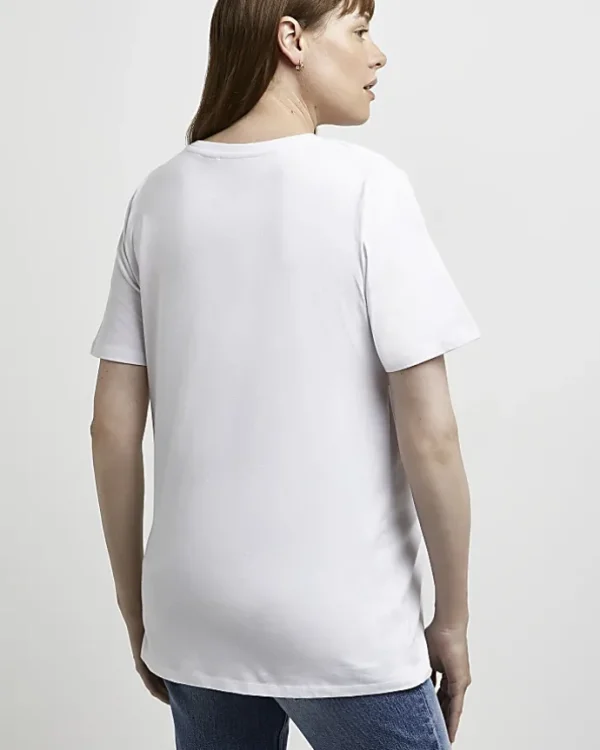 White graphic nursing t-shirt