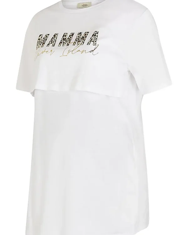 White graphic nursing t-shirt