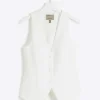 White longline waistcoat