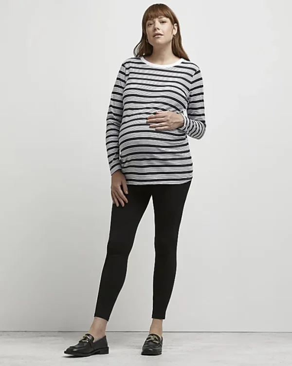 White maternity long sleeve t-shirt multipack