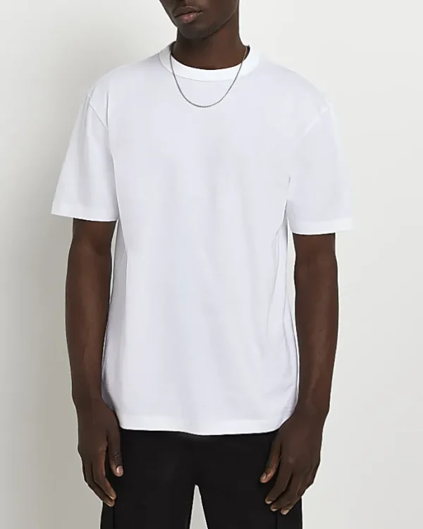 White multipack of 5 regular fit t-shirts