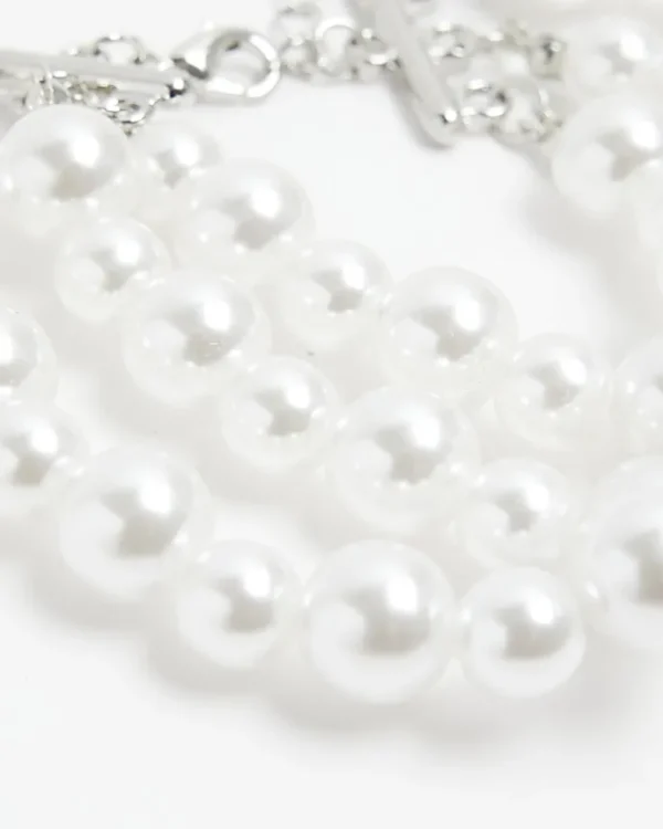 White Pearl Multirow Bracelet