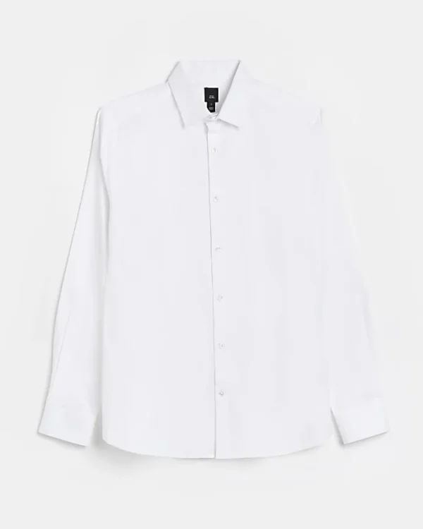 White slim fit easy iron shirt