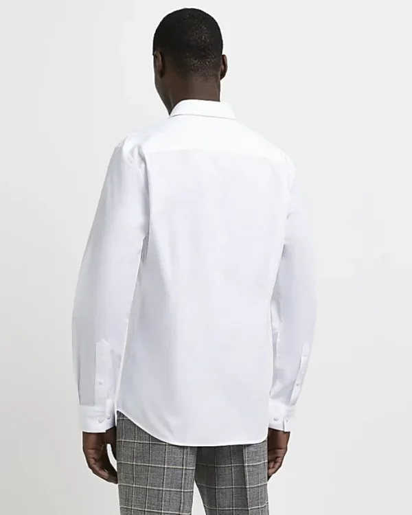 White slim fit easy iron shirt