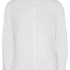 White slim fit long sleeve shirt